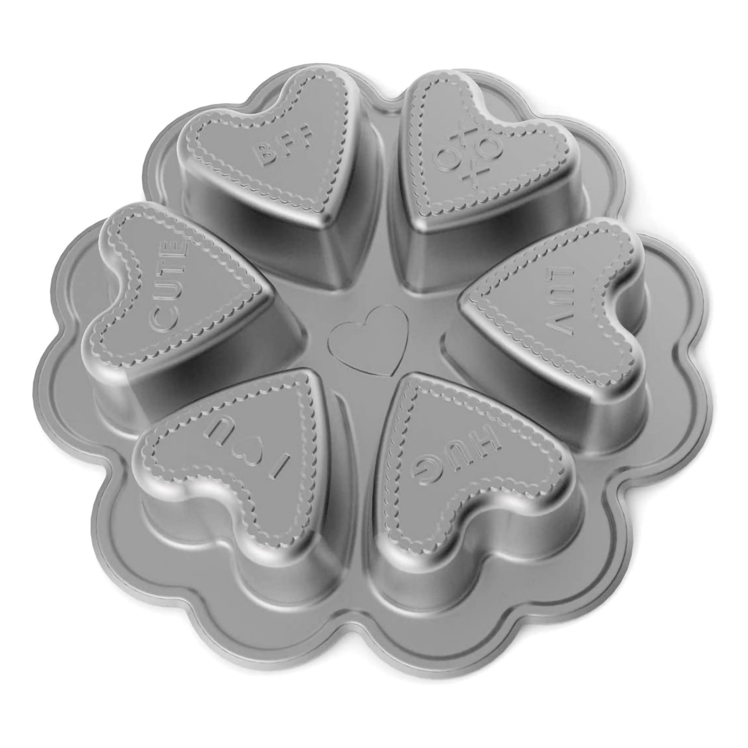 Stampo per cakelet Conversation Hearts nordic ware NW 55048 Kunzi Shop 1