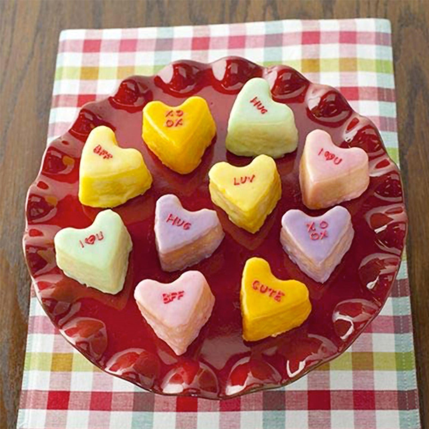 Stampo per cakelet Conversation Hearts nordic ware NW 55048 Kunzi Shop 2