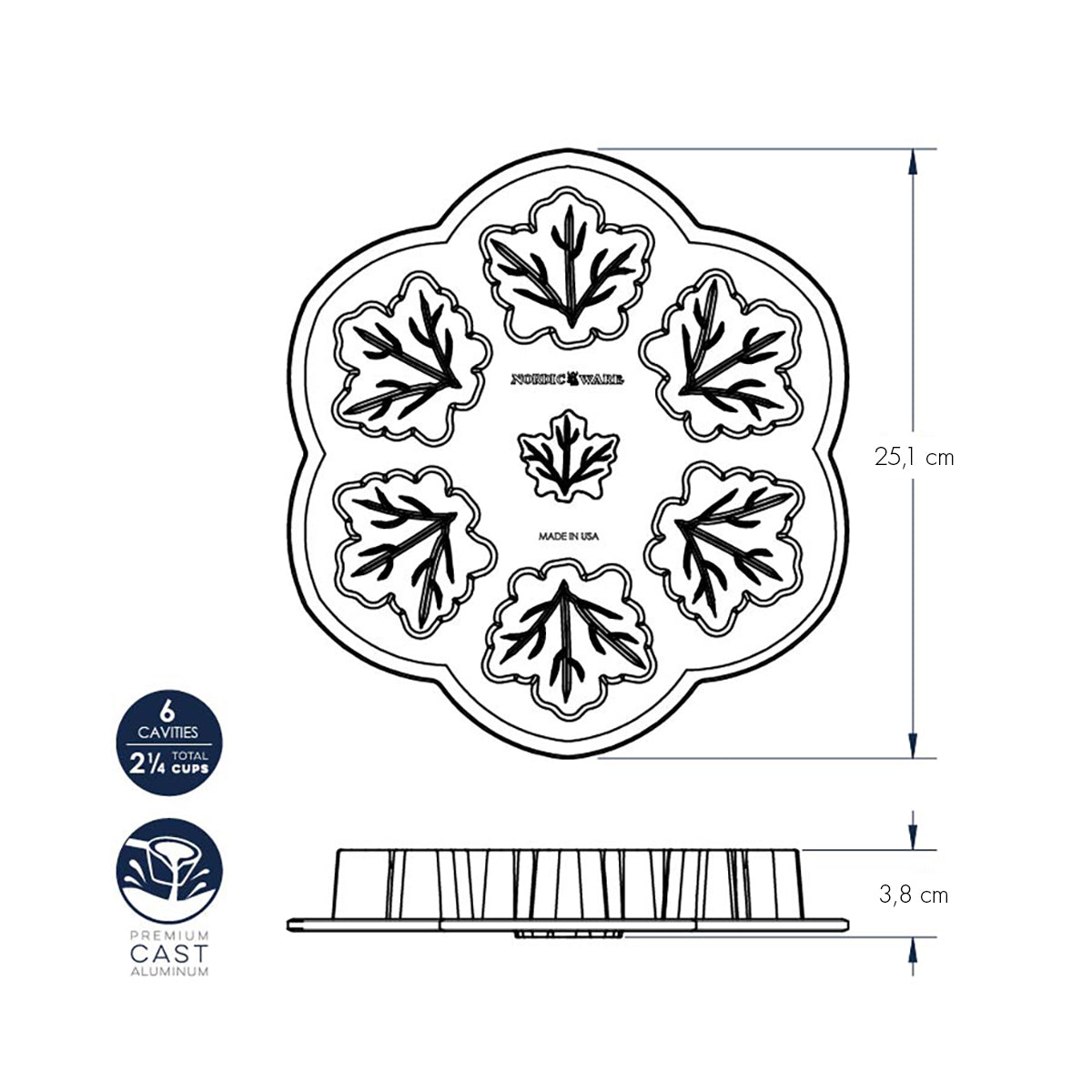 Stampo Maple Leaf Cakelet nordic ware NW 56548 Kunzi Shop 3
