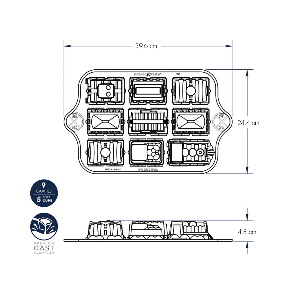Stampo Train nordic ware NW 59048 Kunzi Shop 3