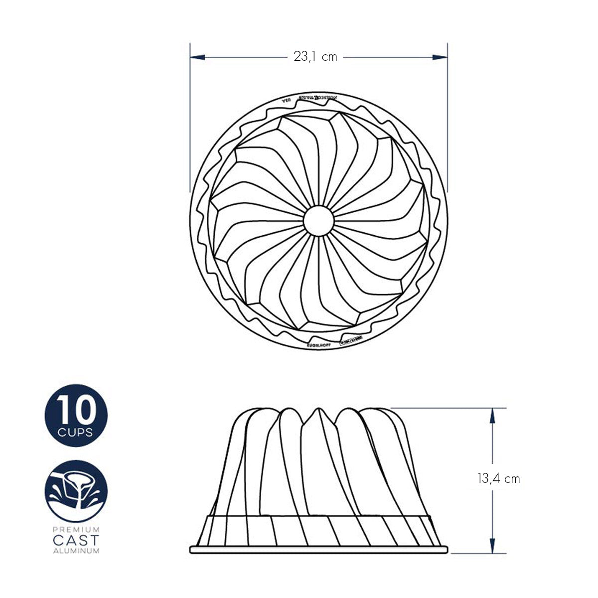 Stampo Bundt Kugelhopf nordic ware NW 59937 Kunzi Shop 3