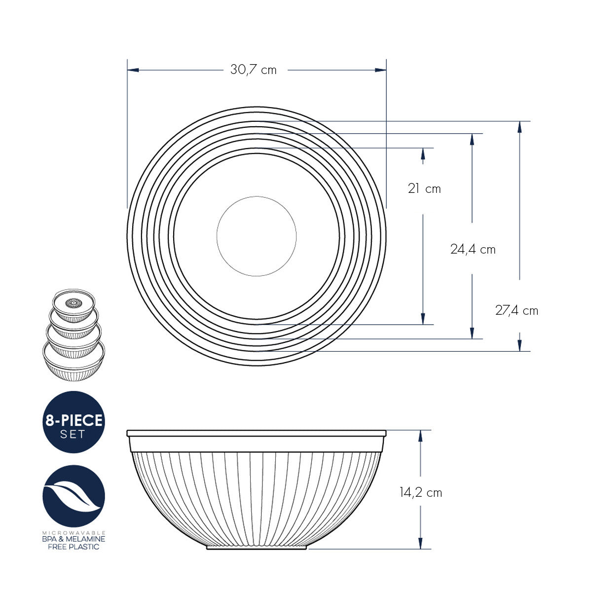 Set 4 Ciotole con coperchio nordic ware NW 69558 Kunzi Shop 3