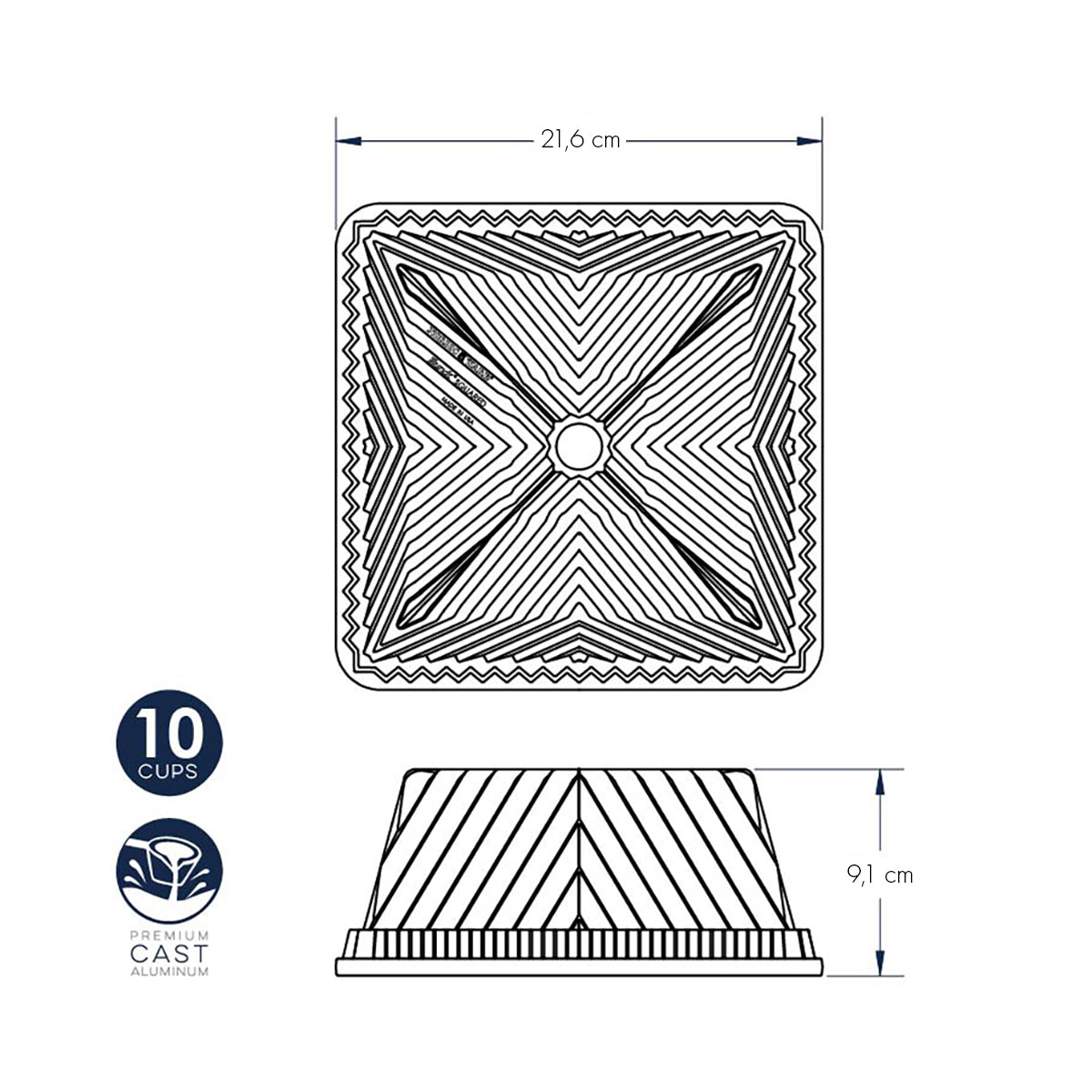 Stampo Squared nordic ware NW 80577 Kunzi Shop 5
