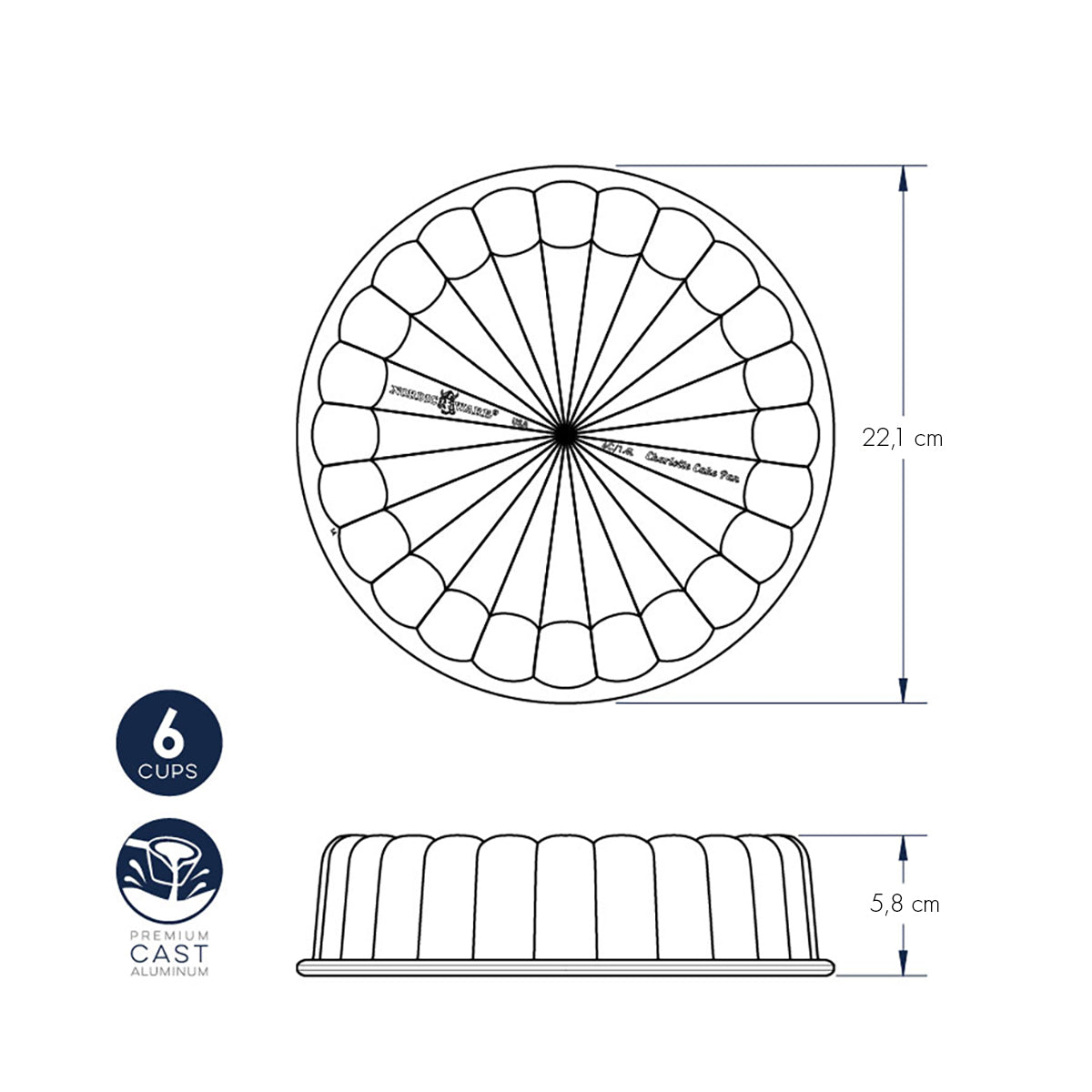 Stampo Bundt Charlotte nordic ware NW 83577 Kunzi Shop 3