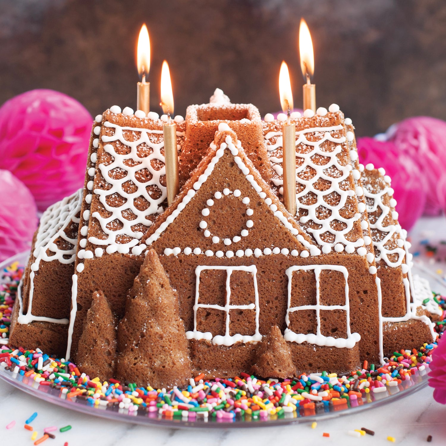 Stampo Bundt Gingerbread House nordic ware NW 83948 Kunzi Shop 3