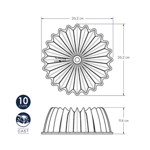 Stampo per Bundt Brilliance nordic ware NW 85777 Kunzi Shop