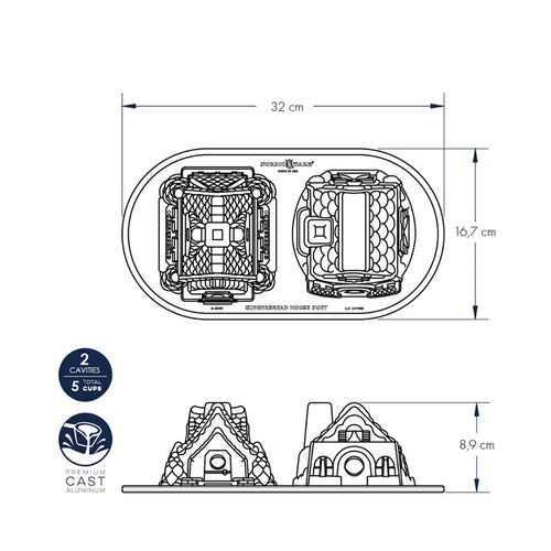 Stampo Gingerbread House Duet nordic ware NW 86748 Kunzi Shop