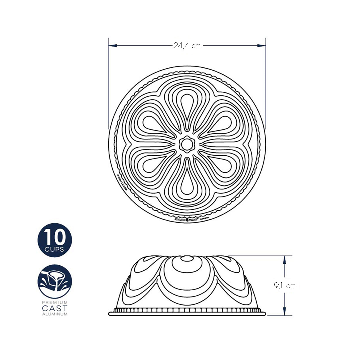 Stampo Bundt Chiffon nordic ware NW 87477 Kunzi Shop 3