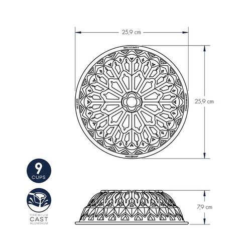 Stampo Bundt Stained Glass nordic ware NW 88737 Kunzi Shop