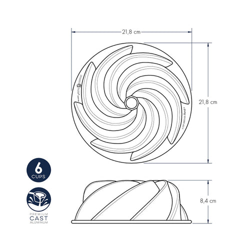 Stampo Bundt Heritage small nordic ware NW 90077 Kunzi Shop