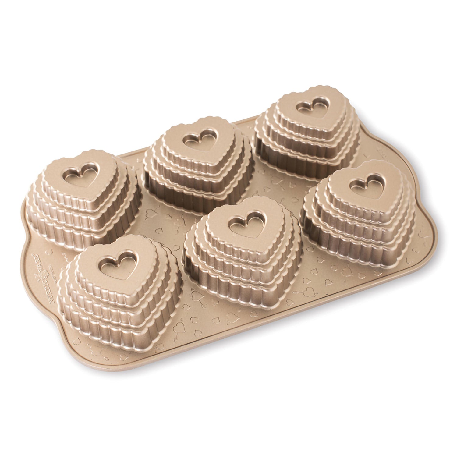 Tiered Heart Cakelet Pan nordic ware NW 90937 Kunzi Shop 1