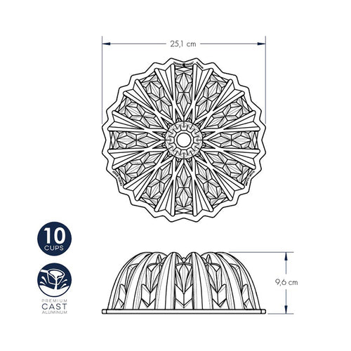 Stampo Bundt Crystal nordic ware NW 92877 Kunzi Shop