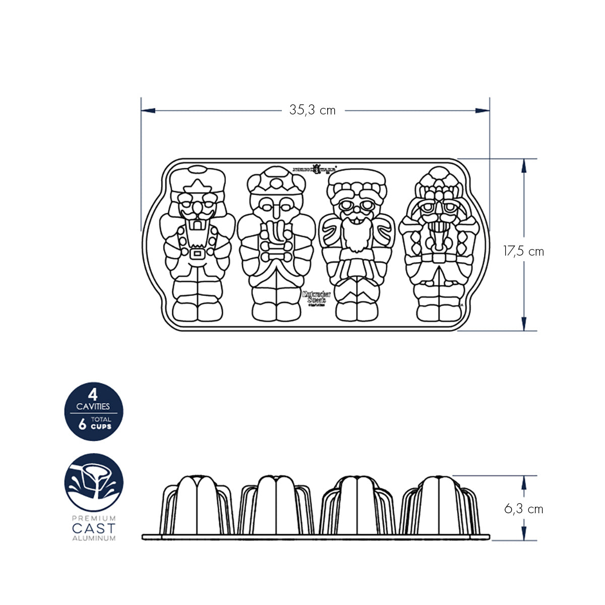 Stampo Nutcracker Sweets nordic ware NW 92977 Kunzi Shop 3