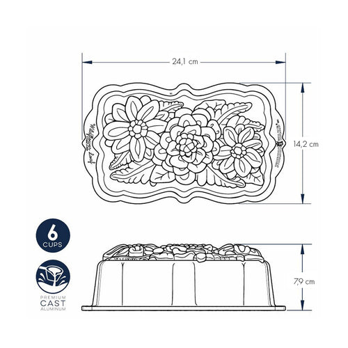 Stampo per torta Wildflower nordic ware NW 93148 Kunzi Shop