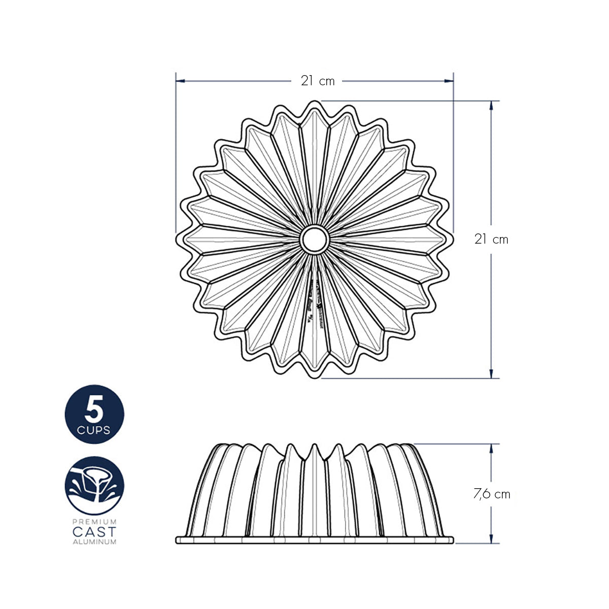Stampo Bundt Brilliance small nordic ware NW 93277 Kunzi Shop 3
