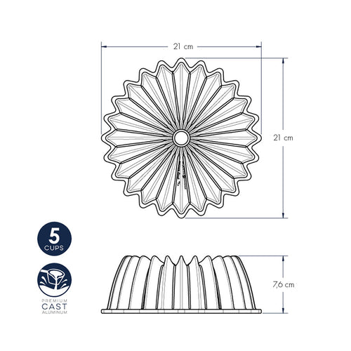 Stampo Bundt Brilliance small nordic ware NW 93277 Kunzi Shop