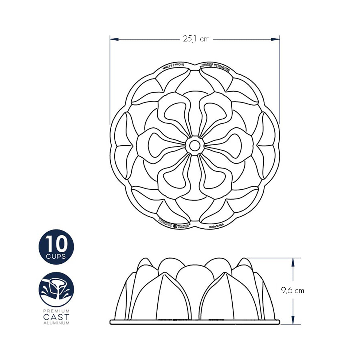 Stampo Bundt Magnolia nordic ware NW 93848 Kunzi Shop 3