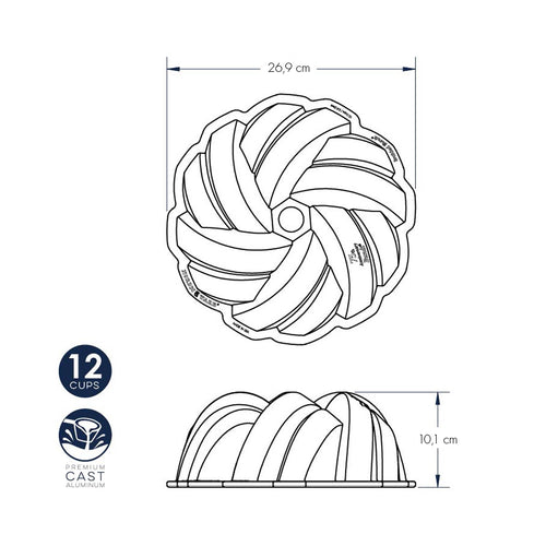 Stampo per Bundt 75th Anniversary Braided nordic ware NW 95577 Kunzi Shop