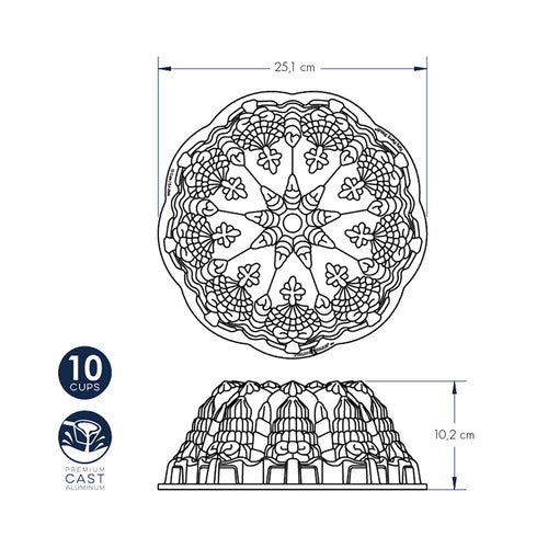 Stampo Bundt Very Merry nordic ware NW 96148 Kunzi Shop