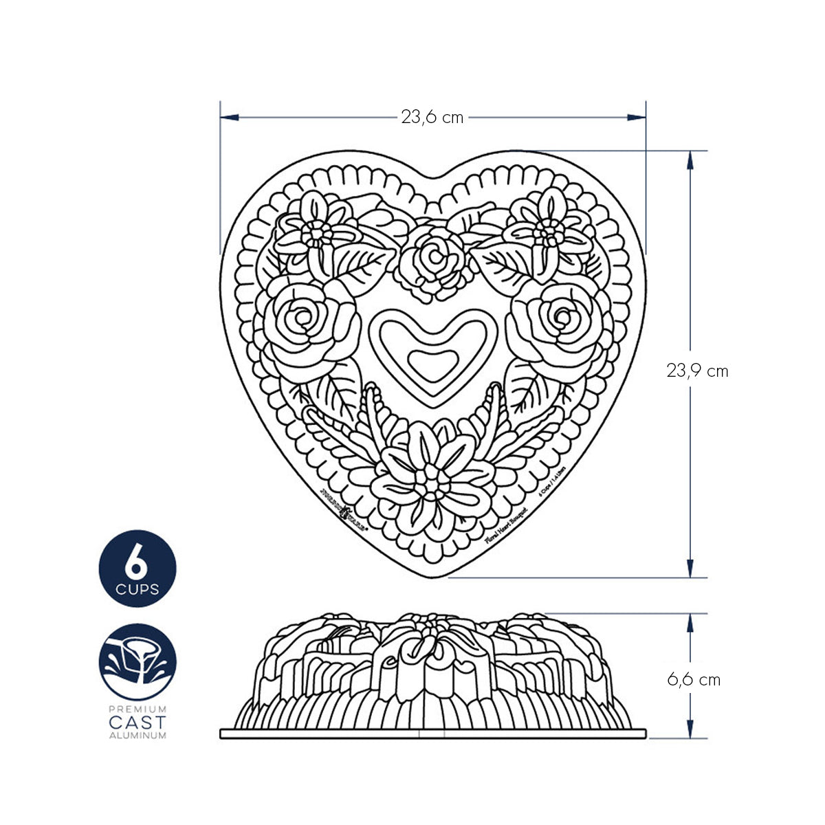Stampo Floral Bouquet nordic ware NW 96448 Kunzi Shop 3
