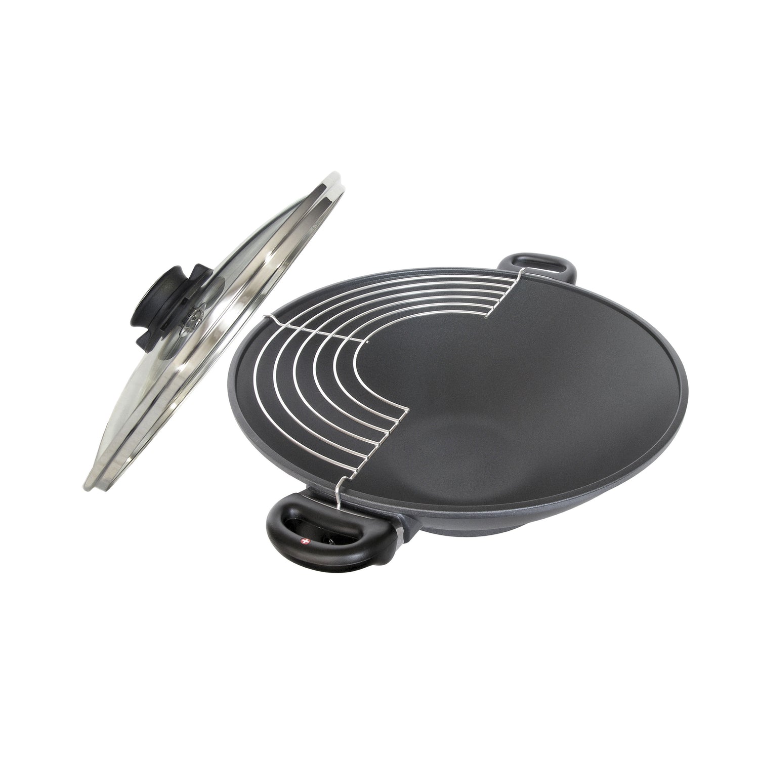 Wok con coperchio Ø 36Cm per induzione swiss diamond SD 61136-1DI Kunzi Shop