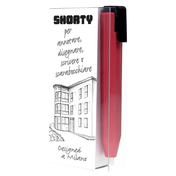 Portamine TWIN fusto rosso clip nera shorty SHR W120 Kunzi Shop