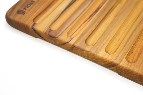 Tagliere pane con scanalatura in TEAK stolf STF ST.2039 Kunzi Shop