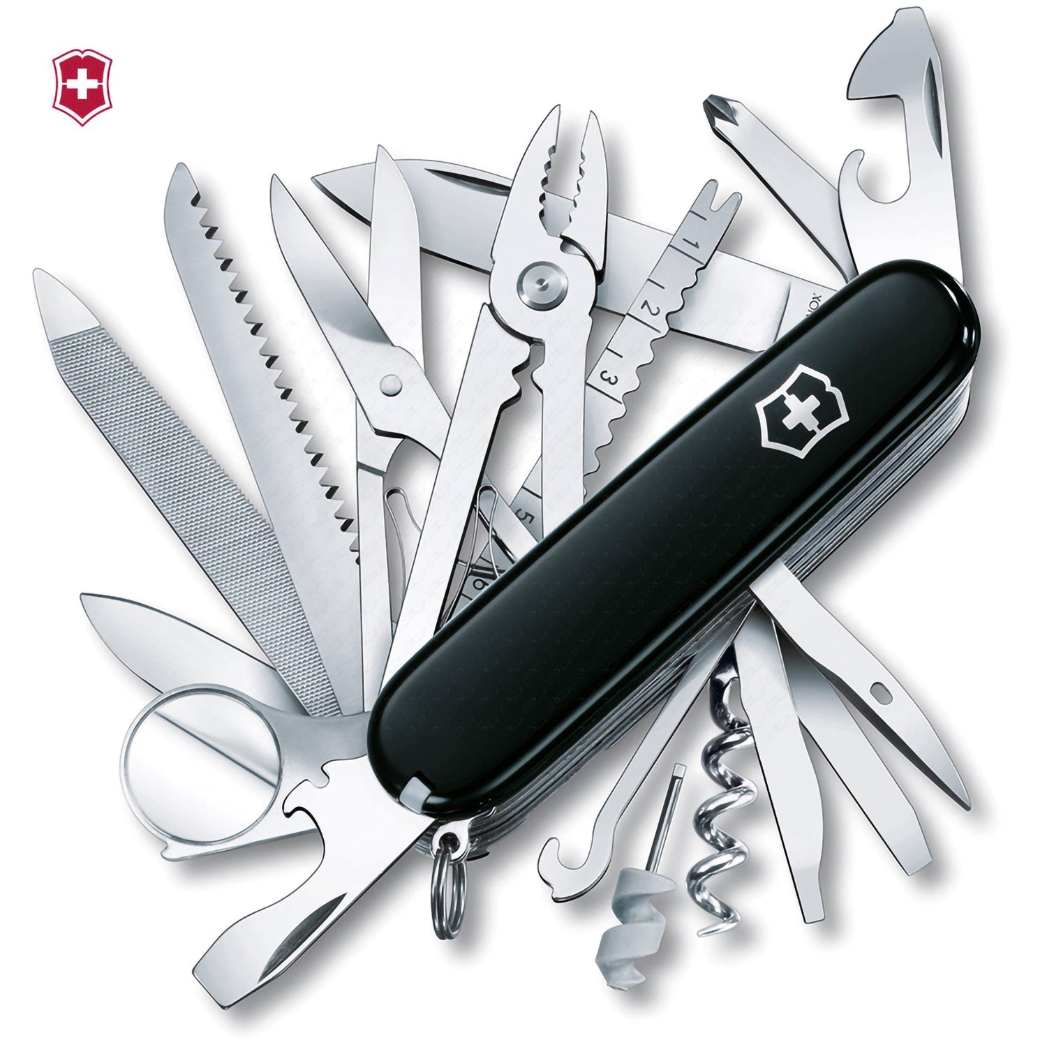 Multiuso Swiss Champ Nero victorinox V-1.67 95.3 Kunzi Shop 1