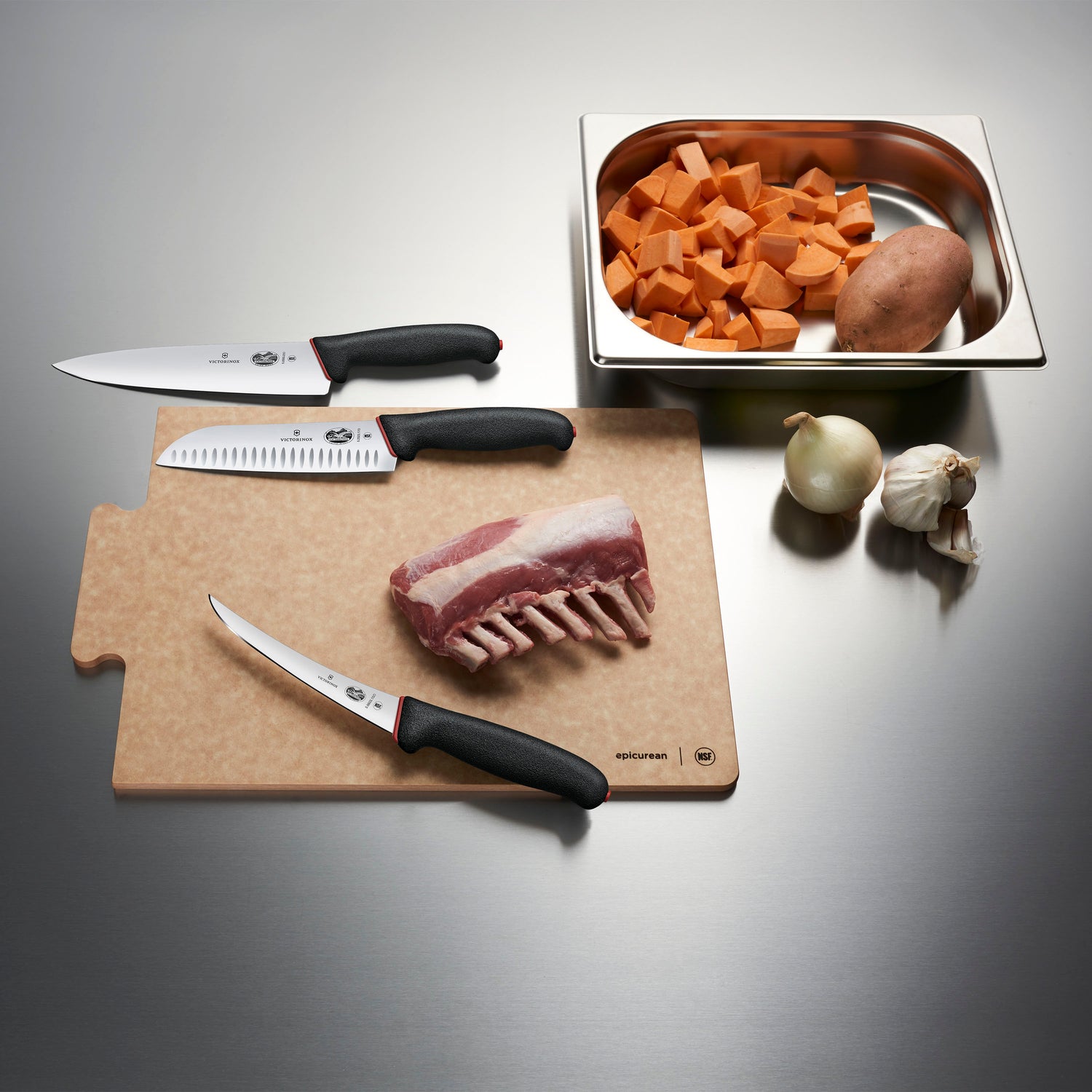 Coltello cucina lama larga Dual Grip 20 cm victorinox coltelleria V-5.20 63.20D Kunzi Shop 3