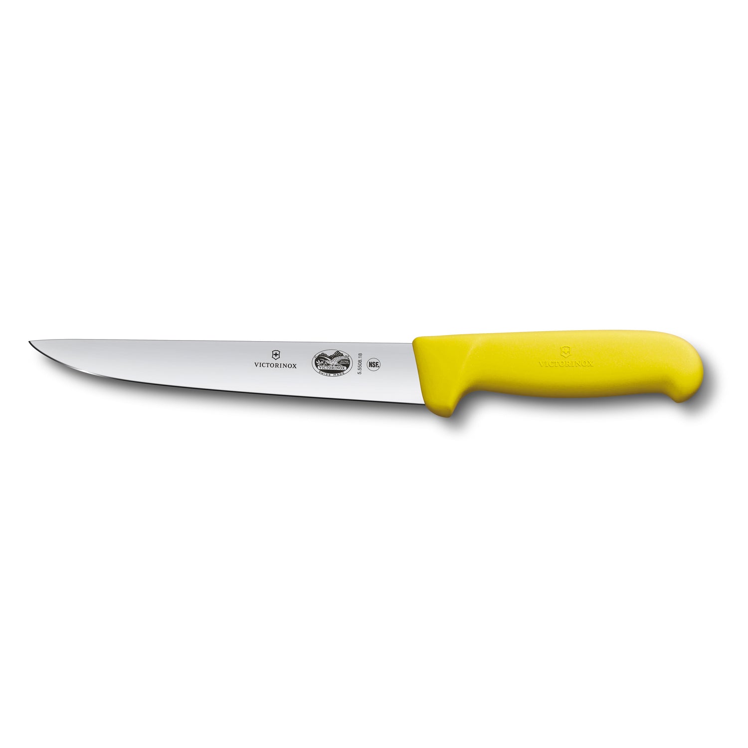 Coltello scannare giallo- Fibrox victorinox coltelleria V-5.55 08.20 Kunzi Shop