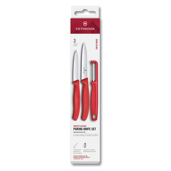 Set di spelucchini con pelaverdure Rosso - Swiss Classic victorinox coltelleria V-6.71 11.33C1 Kunzi Shop