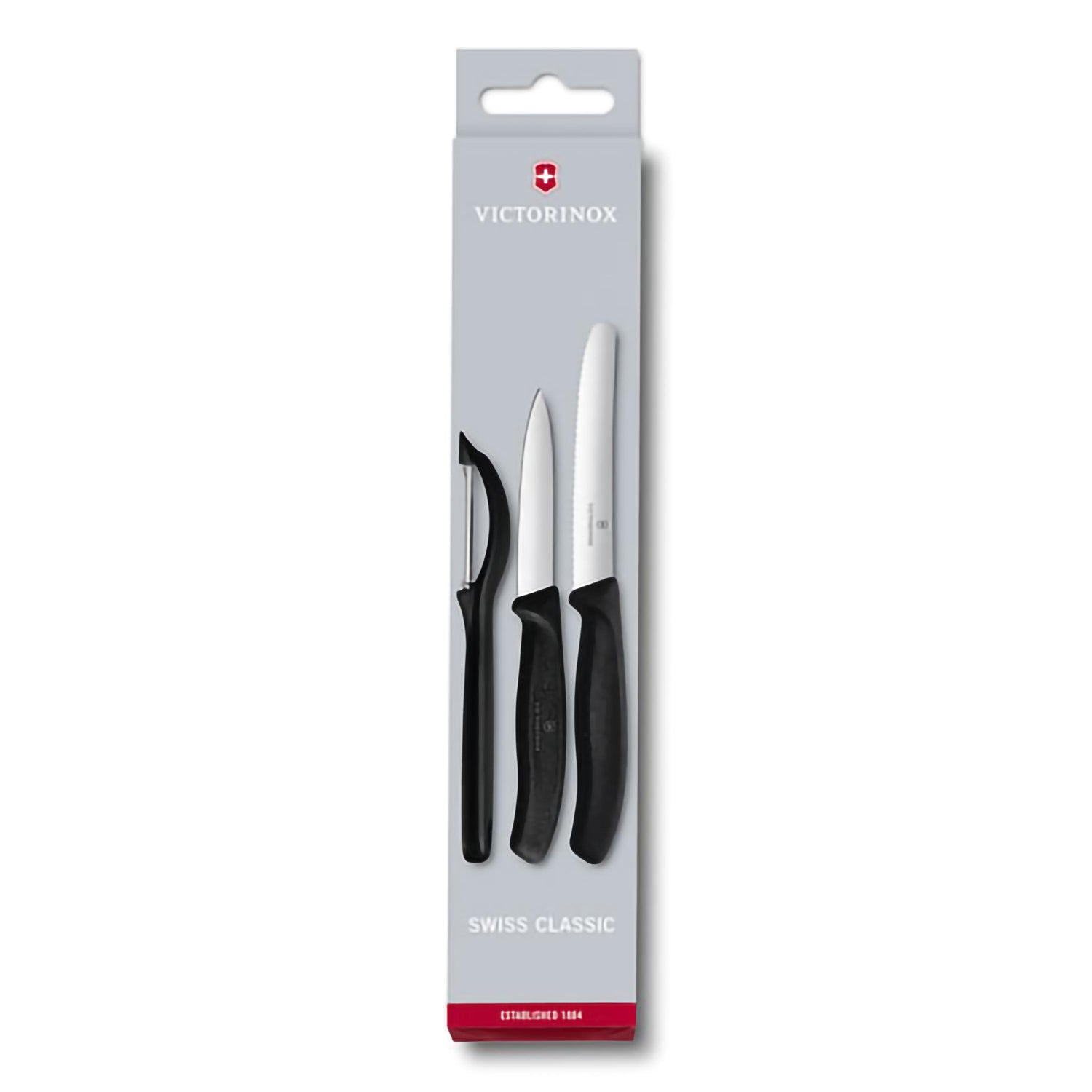 Set di spelucchini con pelaverdure nero - Swiss Classic victorinox coltelleria V-6.71 13.31 Kunzi Shop 1