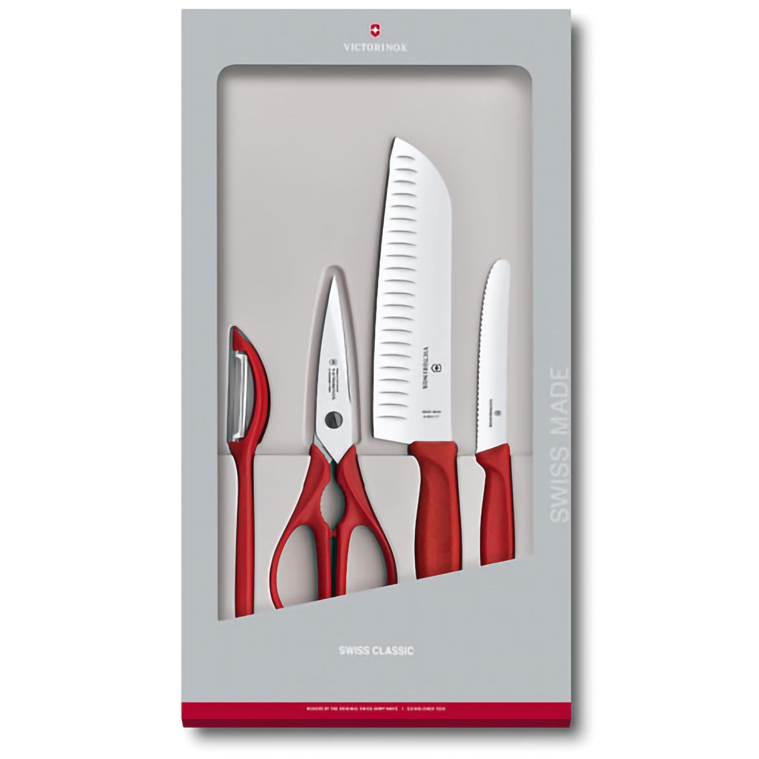 Set 4 pezzi cucina manico Rosso - Swiss Classic victorinox coltelleria V-6.71 31.4G Kunzi Shop 1