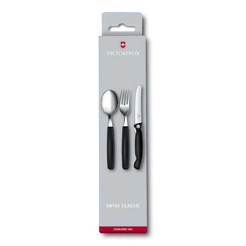 Set Pic Nic manico nero - Swiss Classic victorinox coltelleria V-6.71 92.F3 Kunzi Shop