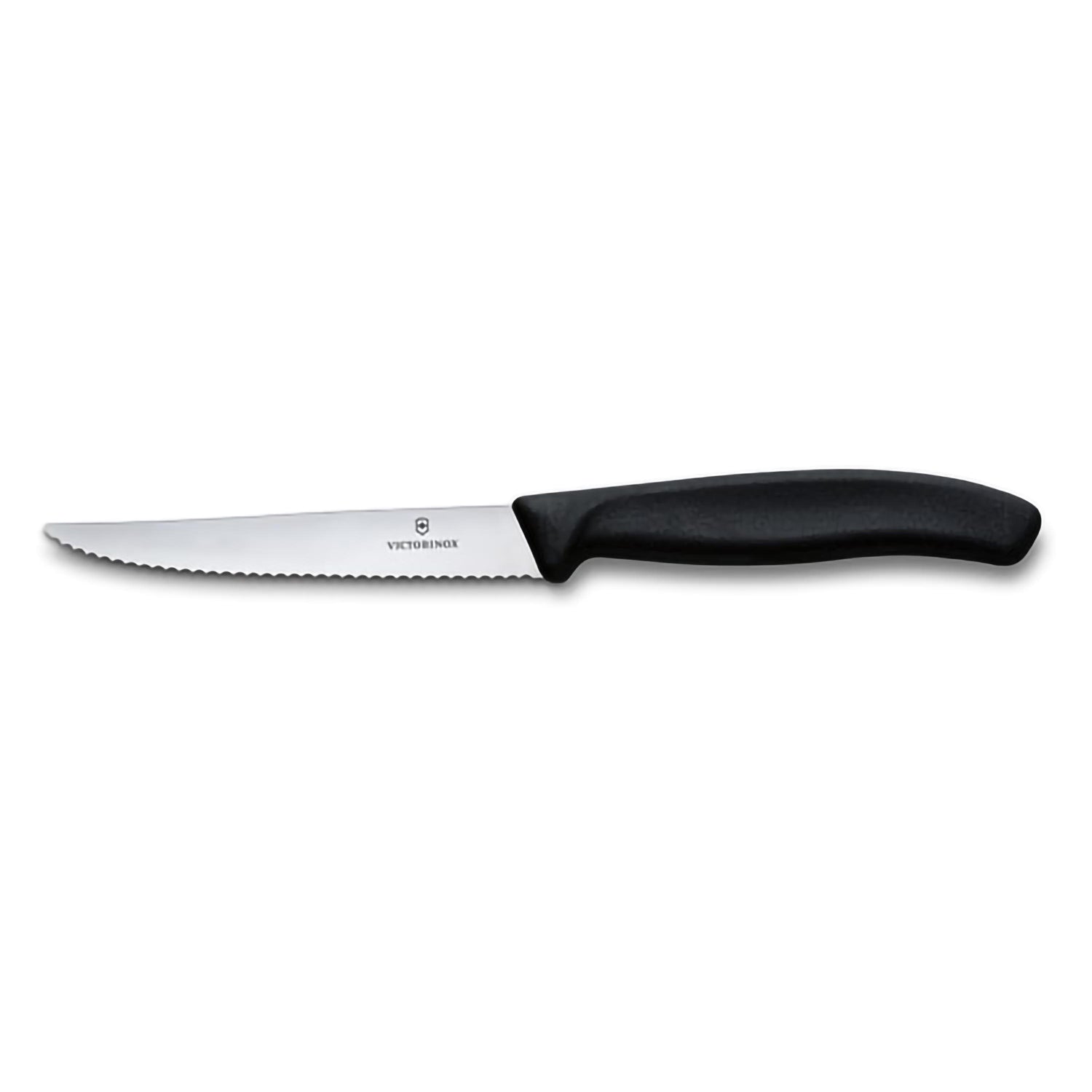 Set 6 coltelli bistecca ondulati manico nero - Swiss Classic victorinox coltelleria V-6.72 33.6 Kunzi Shop 1