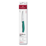 Set 6 coltelli bistecca ondulato manico verde - Swiss Classic victorinox coltelleria V-6.72 34.6C1 Kunzi Shop