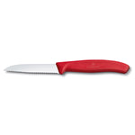 Couteau d'office ondulé, manche rouge - Couverts Swiss Classic Victorinox V-6.74 31 Kunzi Shop