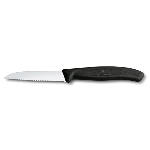 Spelucchino ondulato manico nero - Swiss Classic victorinox coltelleria V-6.74 33 Kunzi Shop