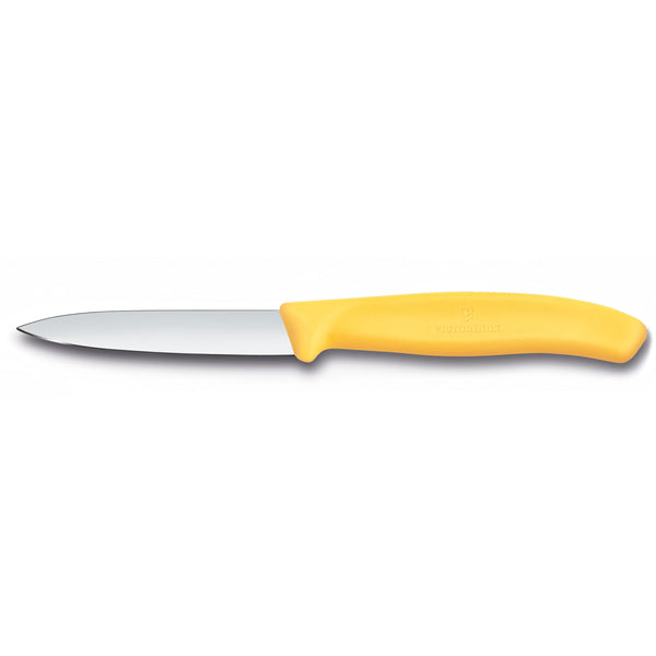 Spelucchino manico giallo lama liscia - Swiss Classic victorinox coltelleria V-6.76 08.C1 Kunzi Shop