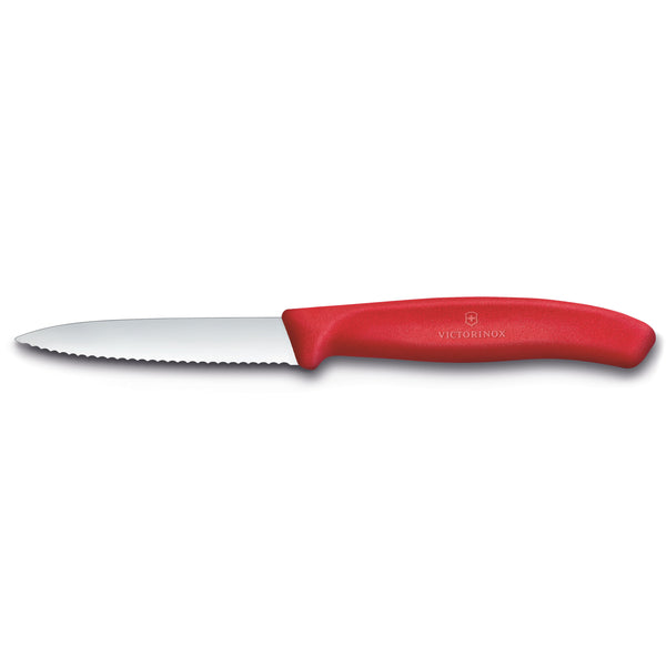 Spelucchino ondulato manico rosso - Swiss Classic victorinox coltelleria V-6.76 31.C1 Kunzi Shop