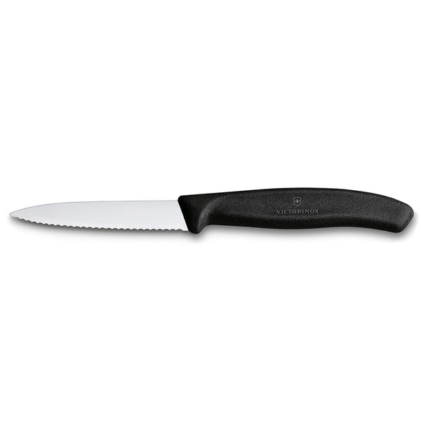 Spelucchino ondulato manico nero - Swiss Classic victorinox coltelleria V-6.76 33 Kunzi Shop