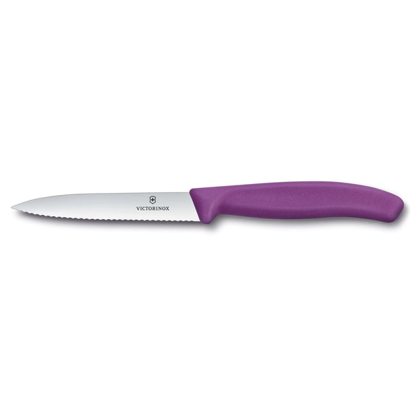 Spelucchino ondulato manico viola - Swiss Classic victorinox coltelleria V-6.77 35.C1 Kunzi Shop