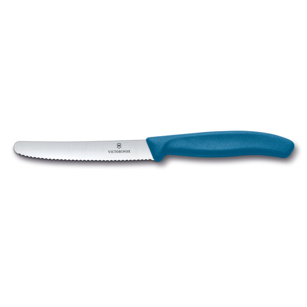 Coltello tavola ondulato manico blu - Swiss Classic victorinox coltelleria V-6.78 32.C1 Kunzi Shop