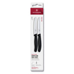 Coltello tavola ondulato manico nero blister 2 pz - Swiss Classic victorinox coltelleria V-6.78 33.2 Kunzi Shop