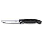 Coltello tavola ondulato pieghevole nero in blister - Swiss Classic victorinox coltelleria V-6.78 33.F Kunzi Shop