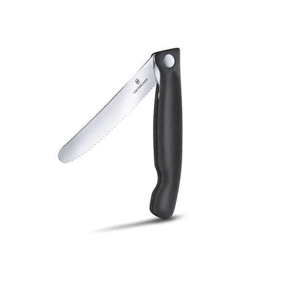 Coltello tavola ondulato pieghevole nero in blister - Swiss Classic victorinox coltelleria V-6.78 33.FB Kunzi Shop 2