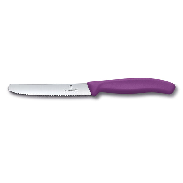 Coltello tavola ondulato manico viola - Swiss Classic victorinox coltelleria V-6.78 35.C1 Kunzi Shop