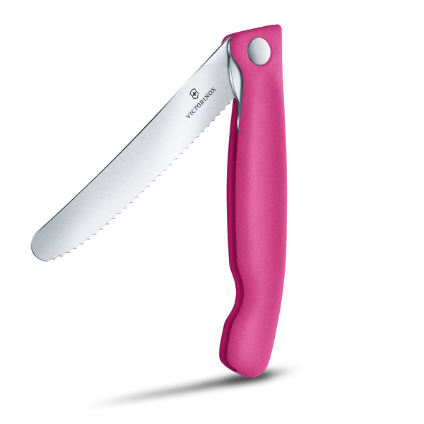 Coltello tavola ondulato pieghevole rosa in blister - Swiss Classic victorinox coltelleria V-6.78 36.F5B Kunzi Shop 2