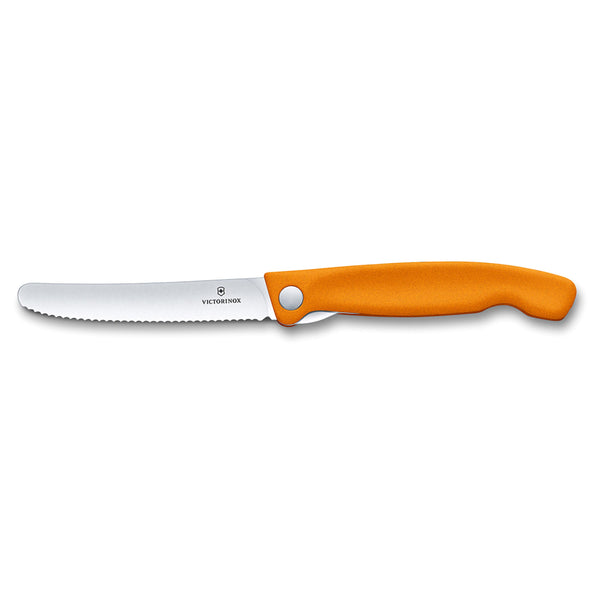 Orangefarbenes gewelltes Klappmesser im Blister - Swiss Classic victorinox coltelleria V-6.78 36.F9B Kunzi Shop