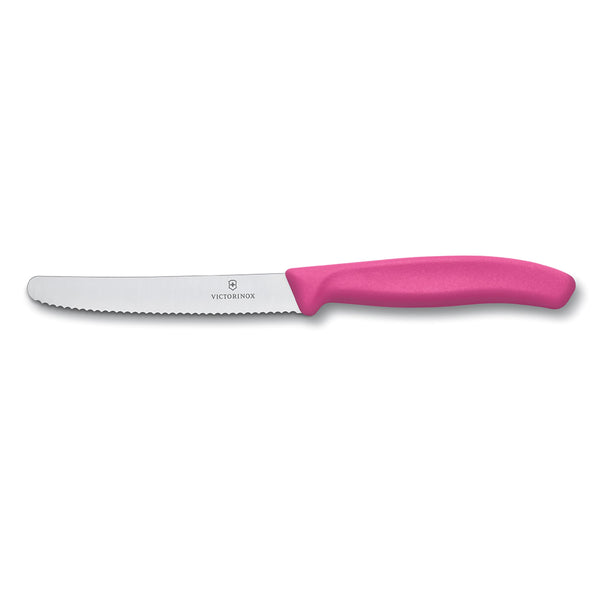 Coltello tavola ondulato manico rosa - Swiss Classic victorinox coltelleria V-6.78 36.L115 Kunzi Shop